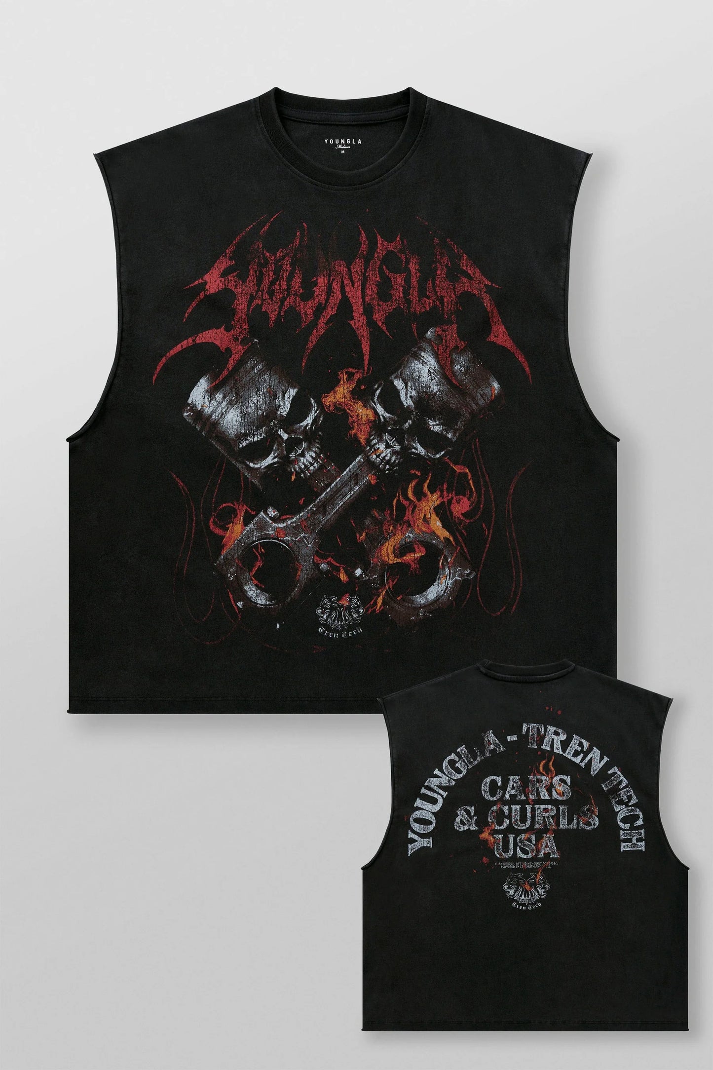 3032 - Cars & Curls - Cut-Offs Skull Pistons