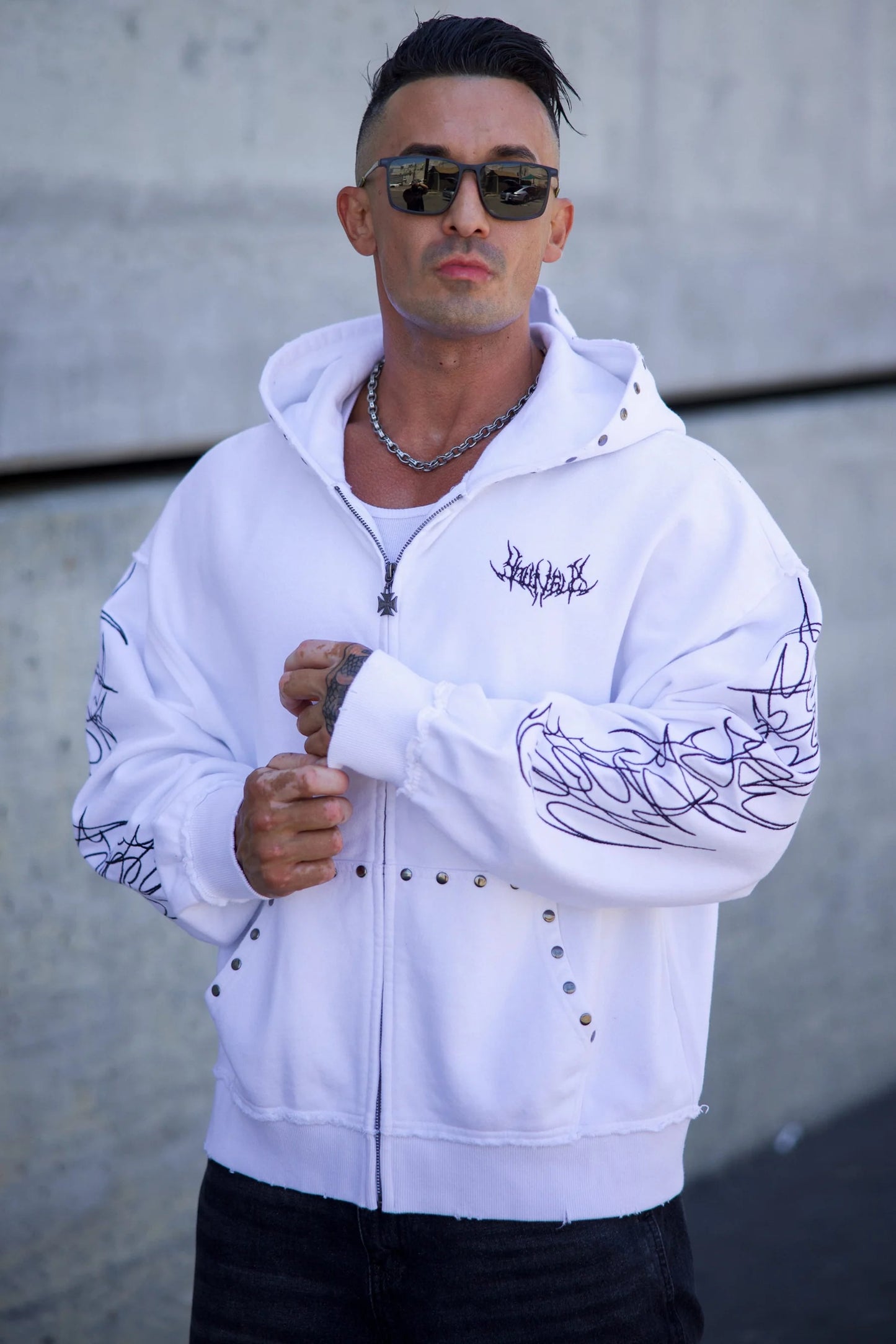 5232 - Tribal Stud Zip-Ups