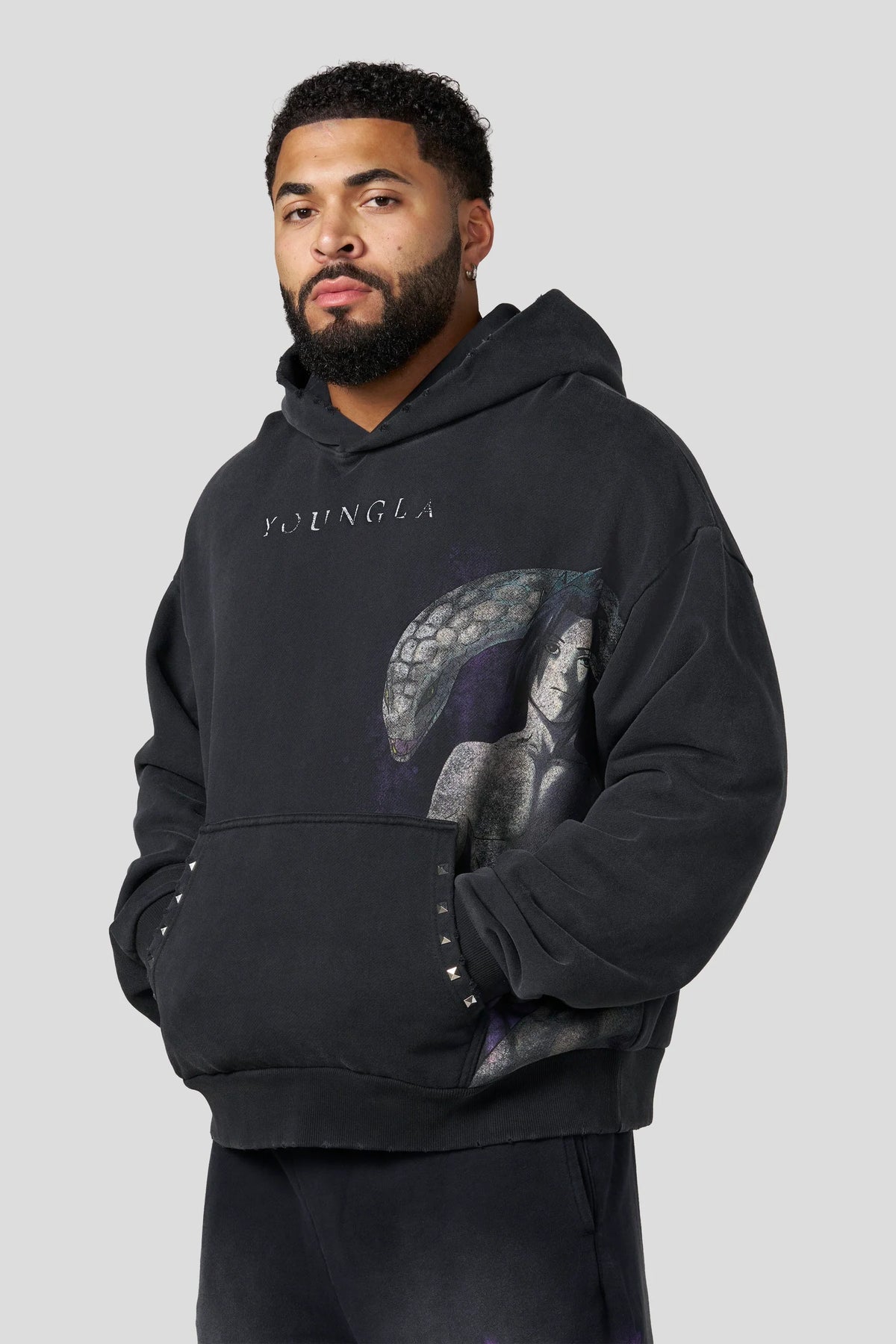 5083 - Naruto Stud Artwork Hoodies-Snake