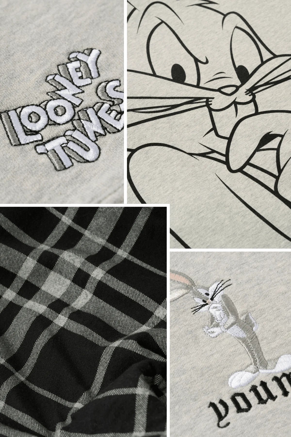5257 - Looney Tunes Plaid Zip-Ups