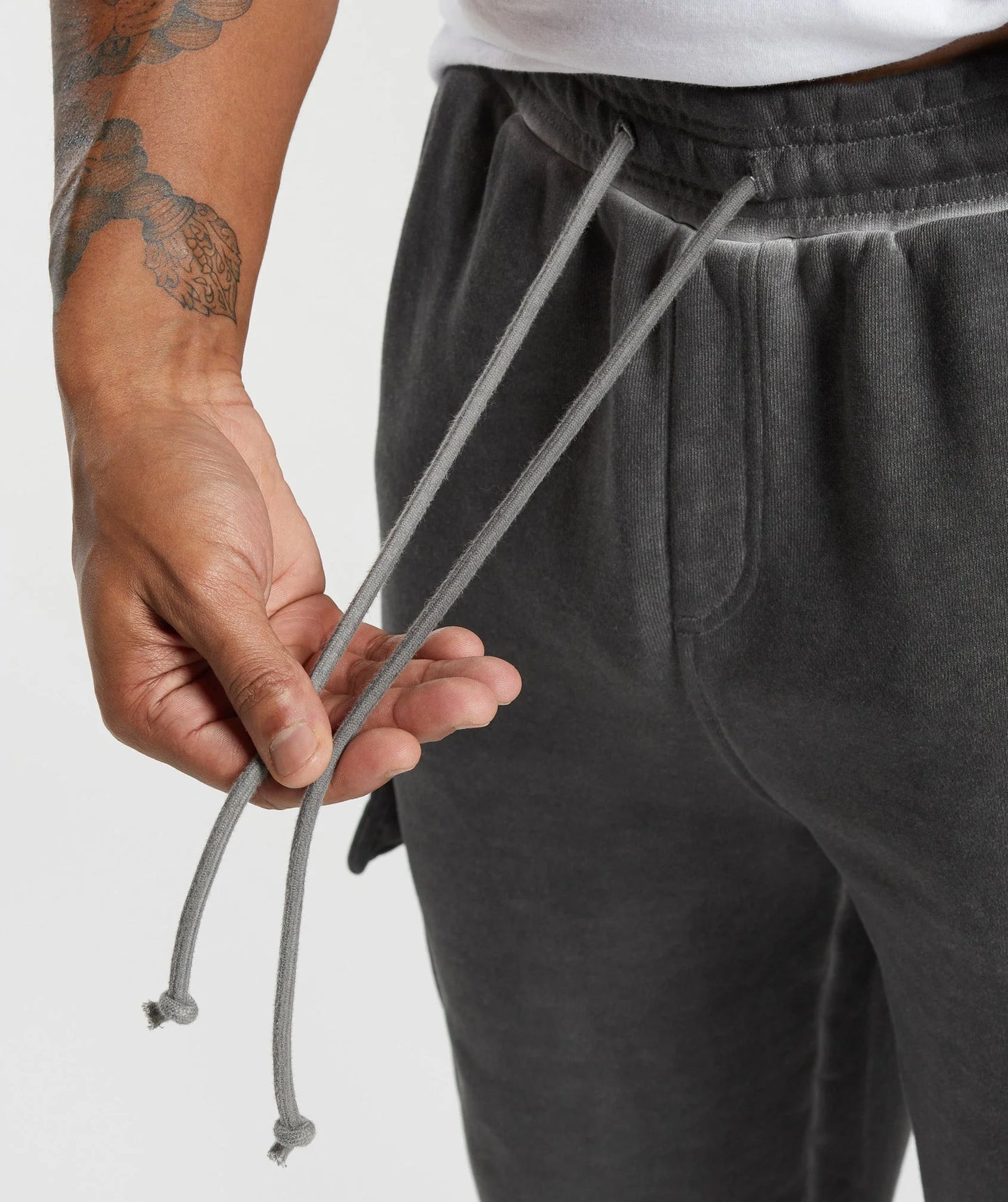 Heavyweight Washed Cargo Joggers - Black