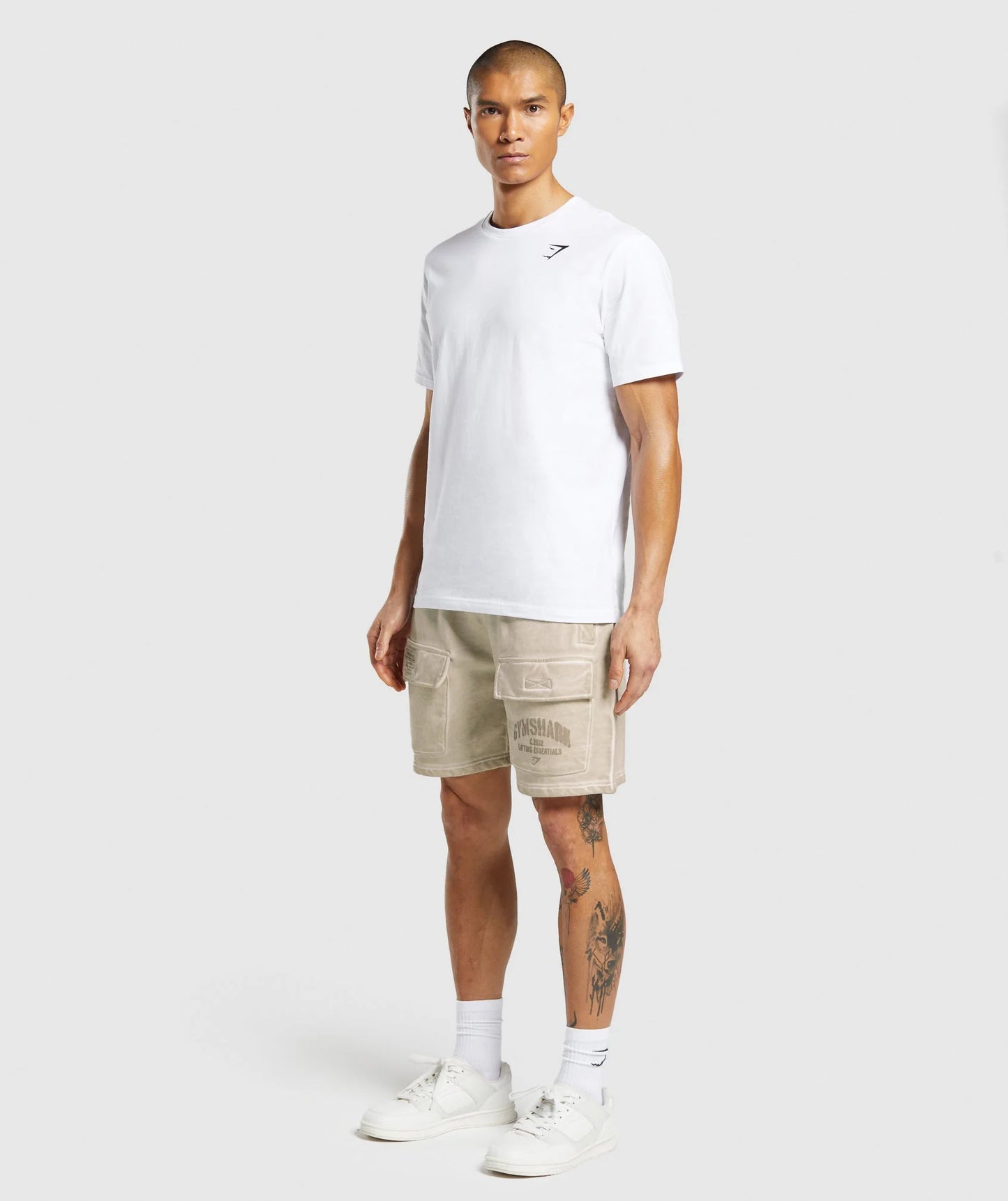 Heavyweight Washed Cargo Shorts - Pebble Grey