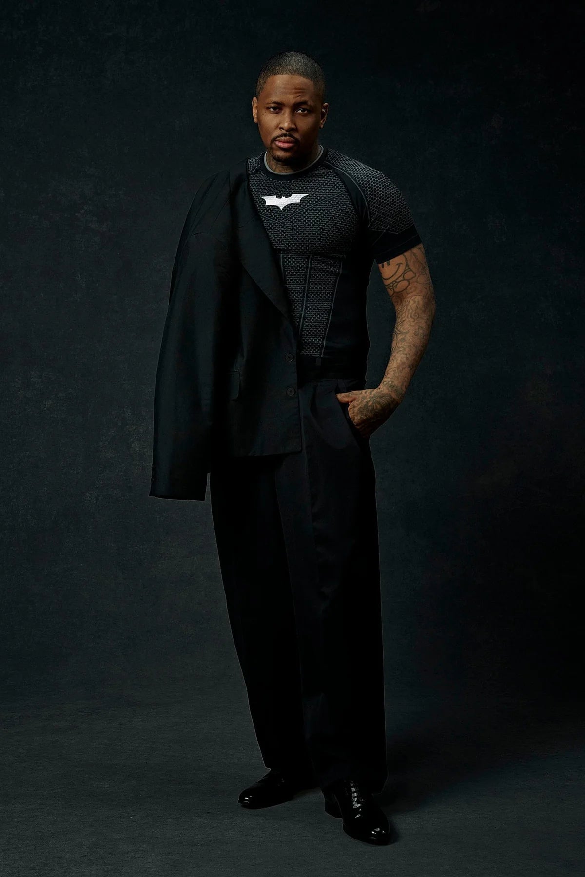 4259 - Batman Compression Tees BLACK