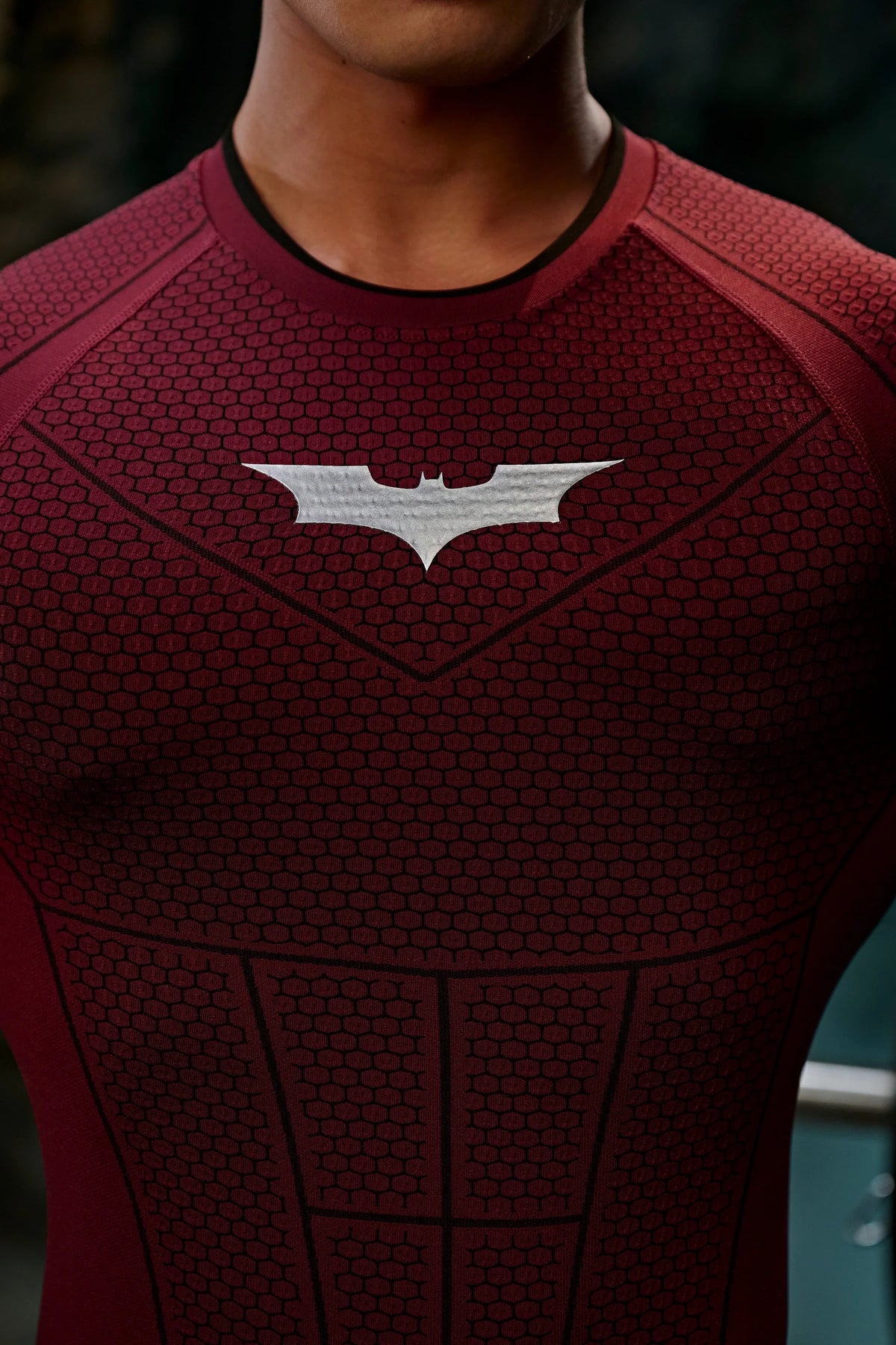 4259 - Batman Compression Tees New Colors Burgundy