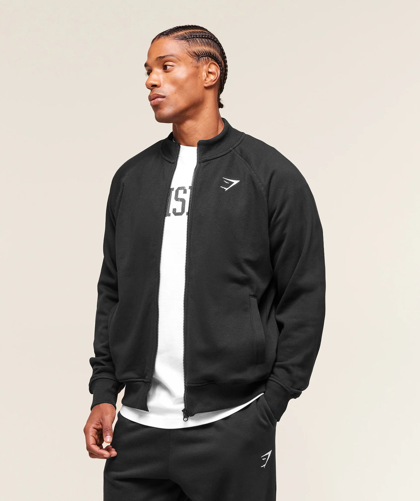 Gymshark Crest Oversized Track Jacket - Black