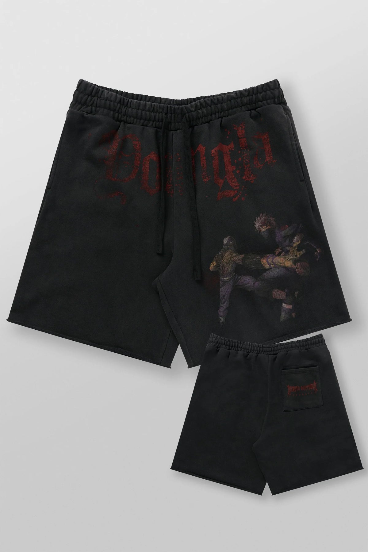1002 - Naruto Sweat Shorts- Kakashi vs Zabuza