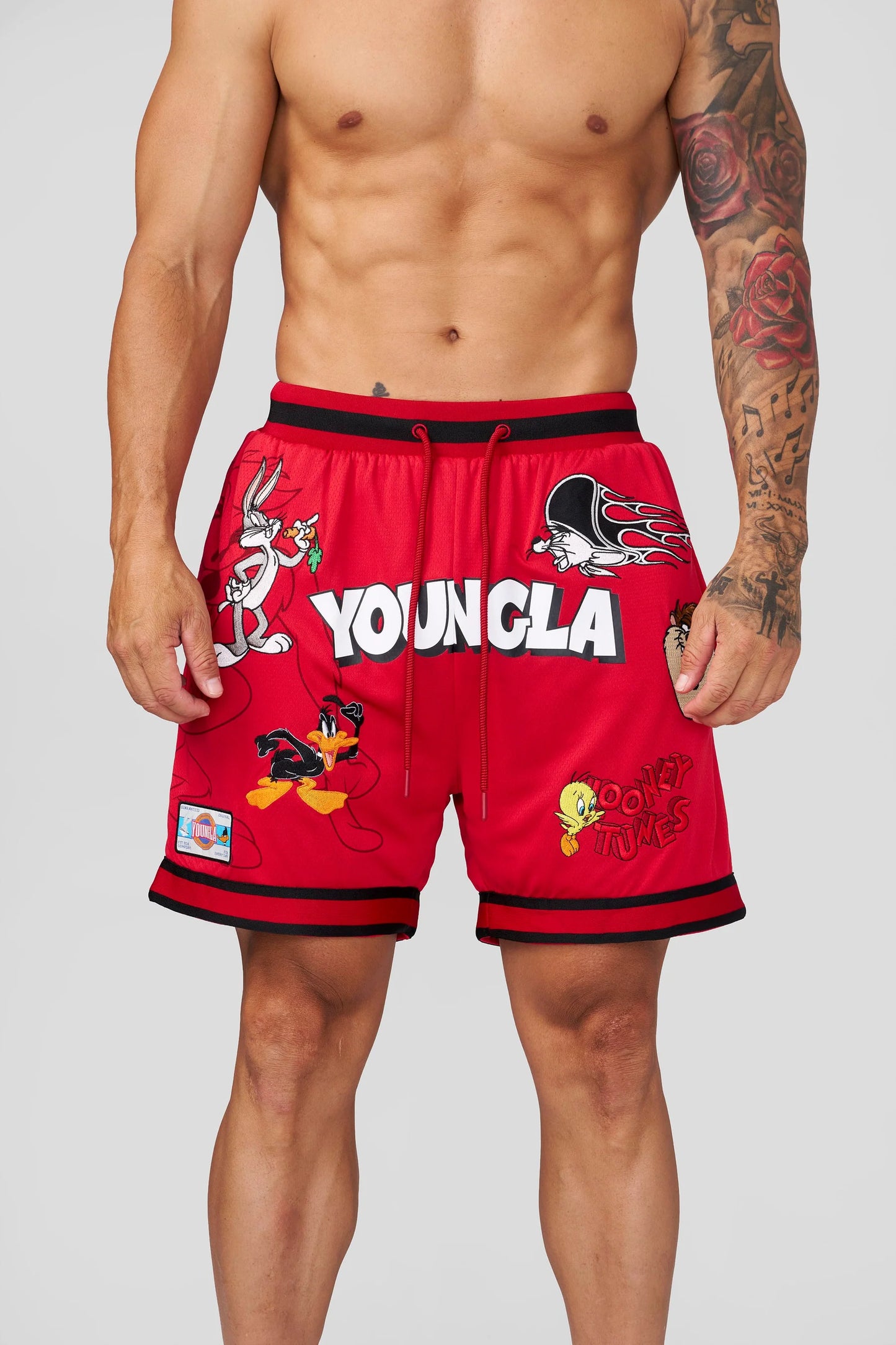 1071 - Looney Tunes Embroidered Patch Shorts