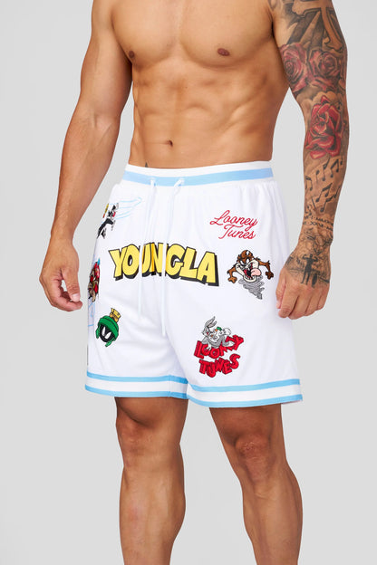 1071 - Looney Tunes Embroidered Patch Shorts