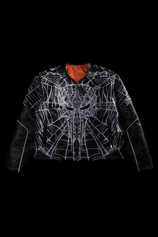 Inner Rage Leather Moto Jacket in Black