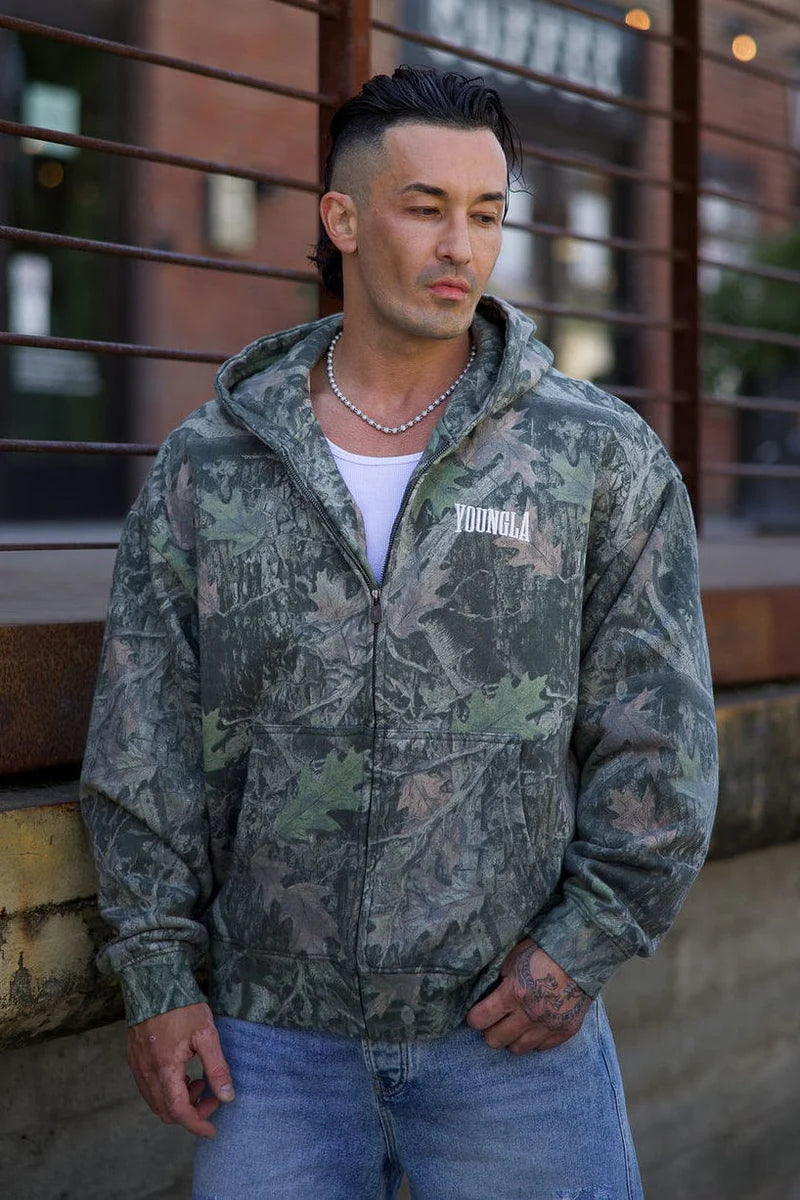 5062 - Heritage Zip-Up Hoodies GREEN CAMO