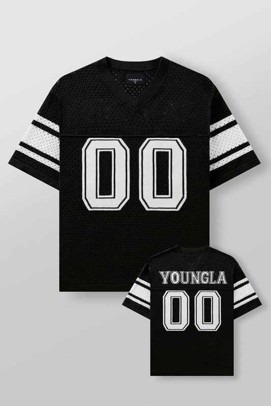 4226 - Varsity Knit Jersey Black