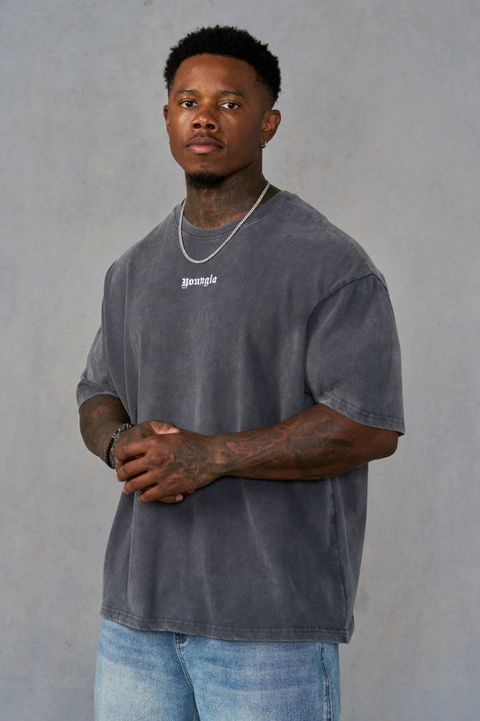 4293 - Core Relaxed Tees-CHARCOAL