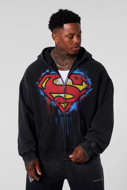 5011 - Superman Drip Zip-Ups