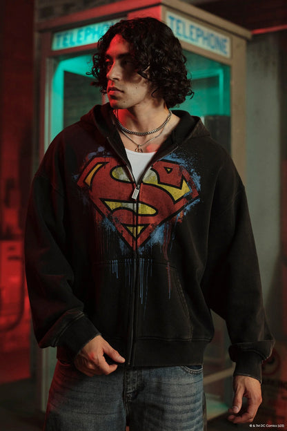 5011 - Superman Drip Zip-Ups