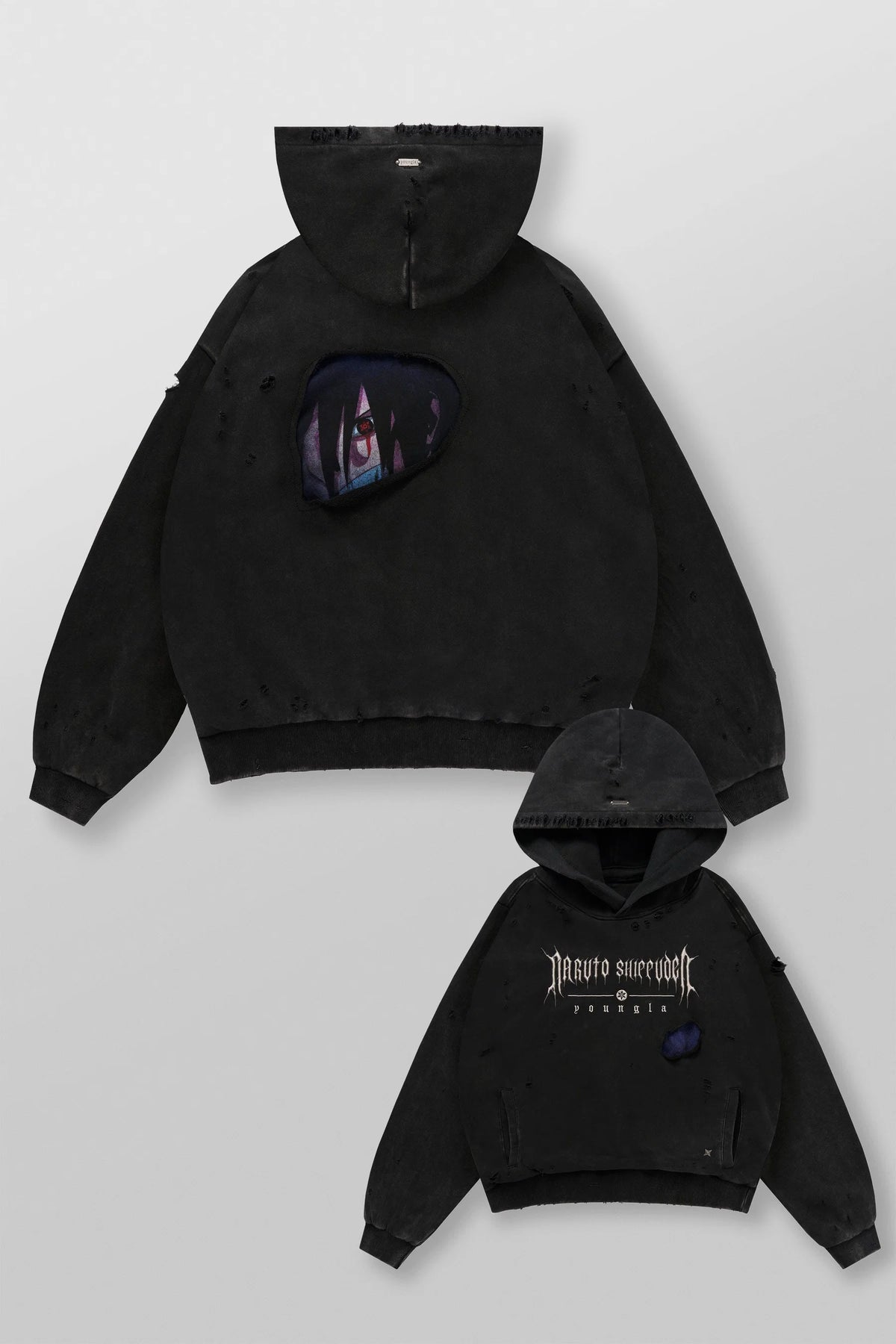 5073 - Naruto Peek Through Hoodie-Sasuke