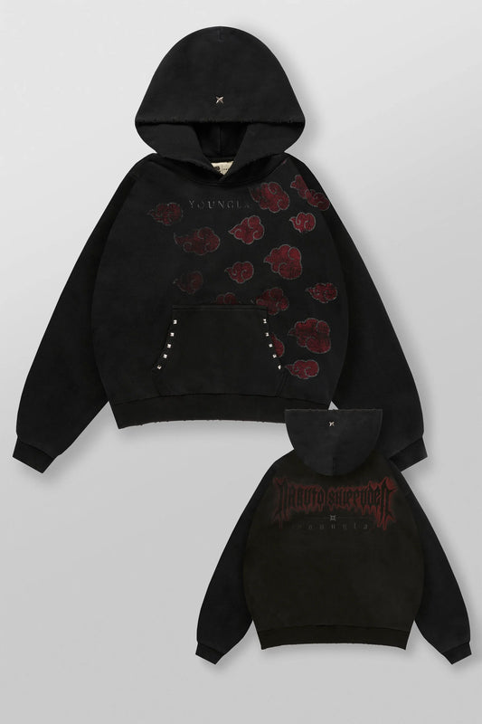 5083 - Naruto Stud Artwork Hoodies-Akatsuki