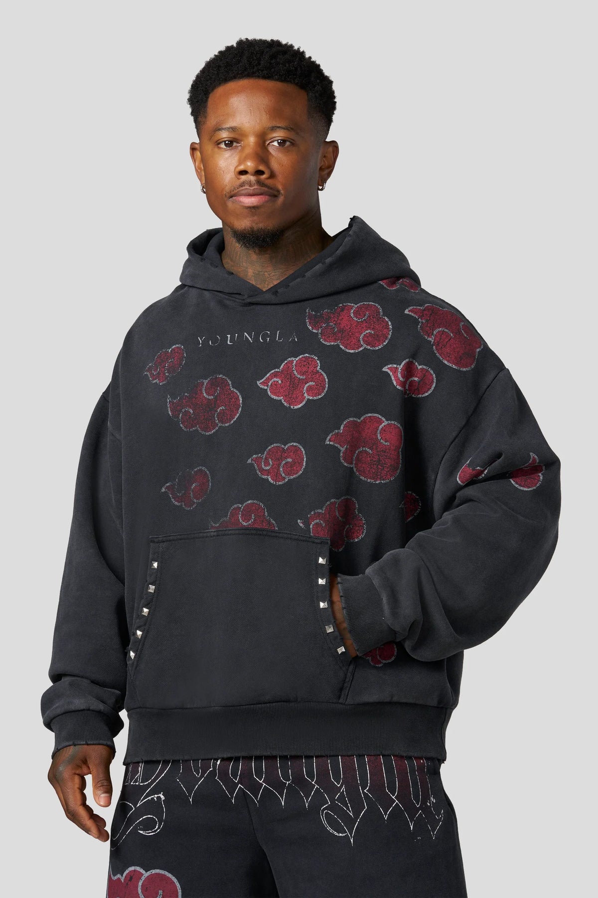 5083 - Naruto Stud Artwork Hoodies-Akatsuki