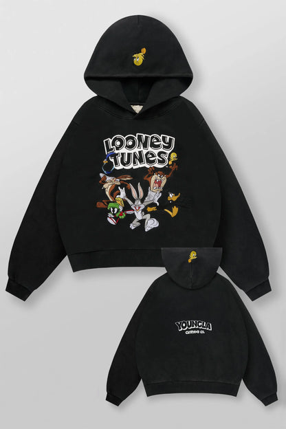 5114 - Looney Tunes Embroidered Hoodies-THE CREW