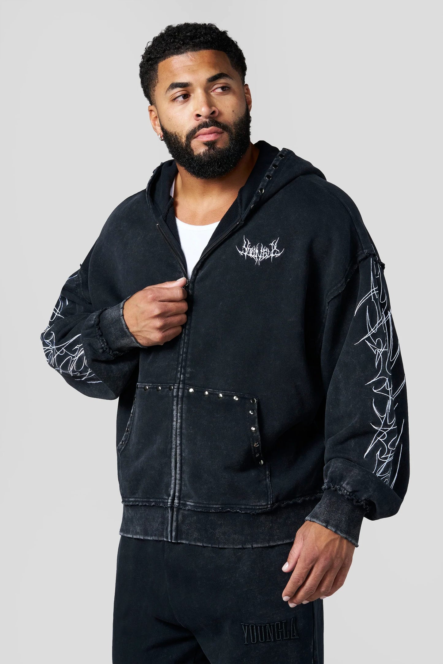 5232 - Tribal Stud Zip-Ups