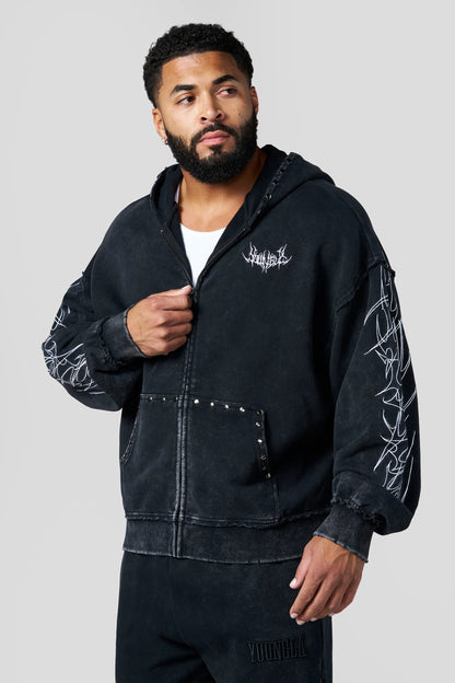 5232 - Tribal Stud Zip-Ups