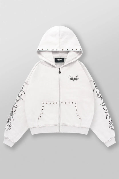 5232 - Tribal Stud Zip-Ups