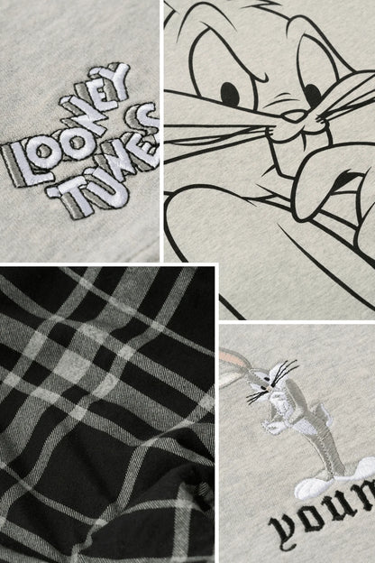 5257 - Looney Tunes Plaid Zip-Ups