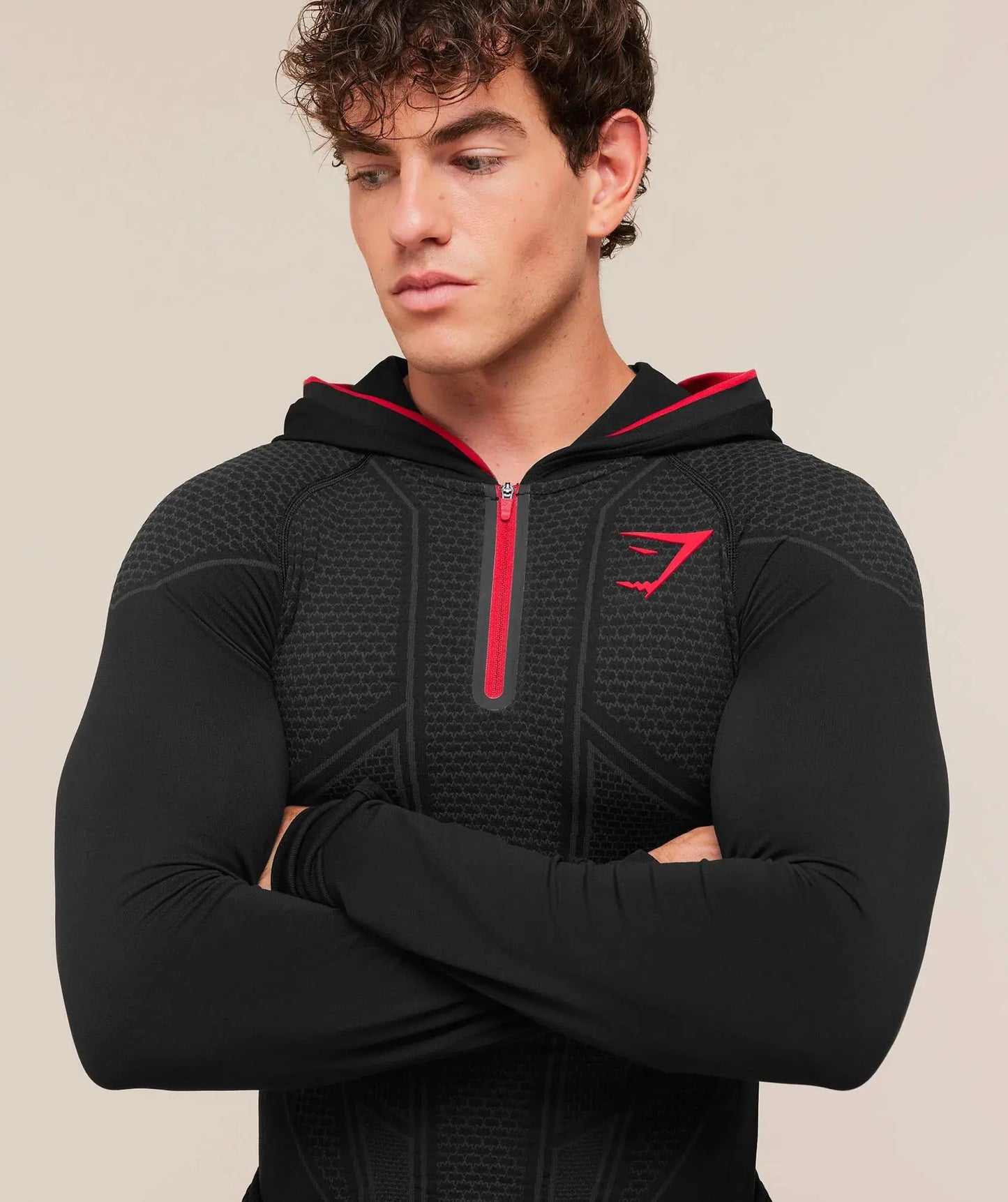 Onyx 1/4 Zip Hoodie Red