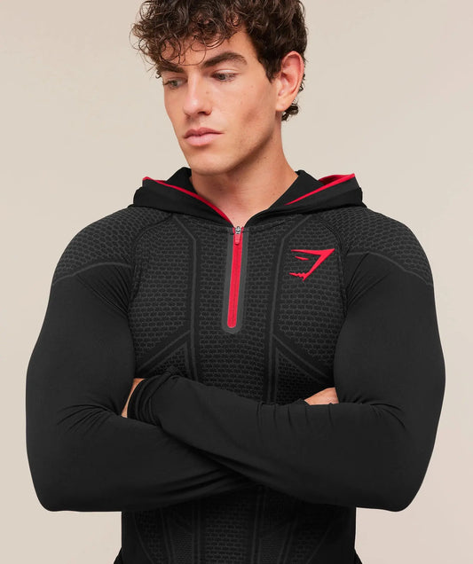 Onyx v1 1/4 Zip Hoodie Red