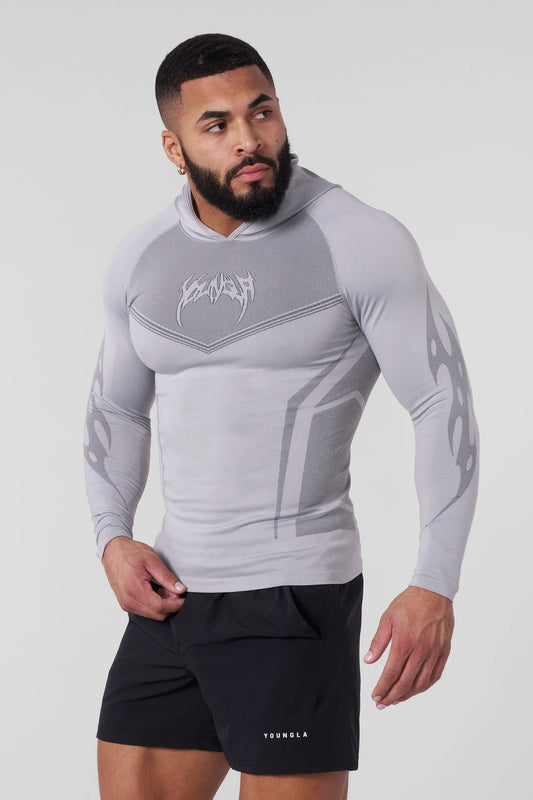 8062 - Warrior Compression Hoodies Grey