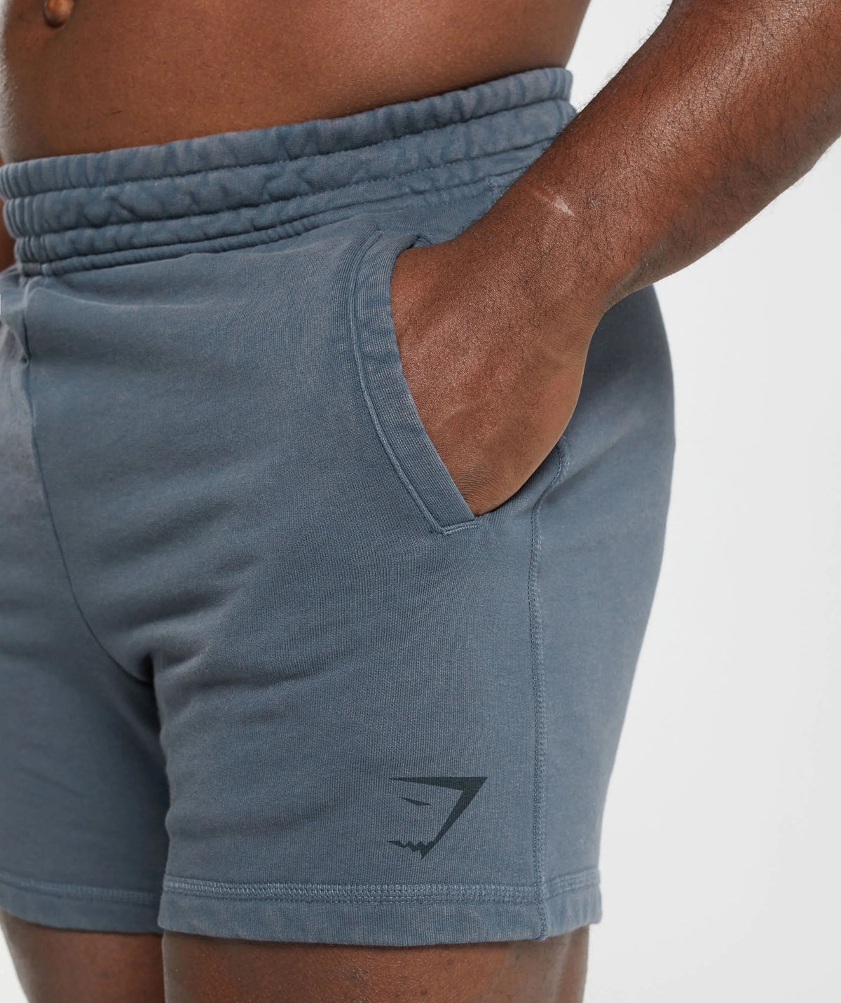 Power Washed 5" Shorts -Titanium Blue/Acid Wash