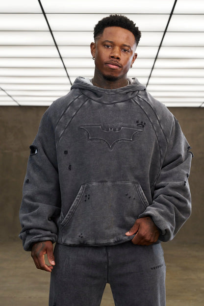 5218 - Batman Street Hoodies GREY