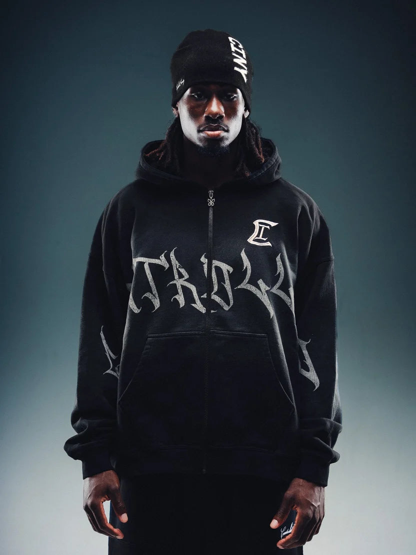 NY Blended Zip-Up Grey