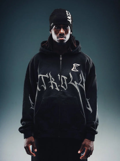 NY Blended Zip-Up Grey