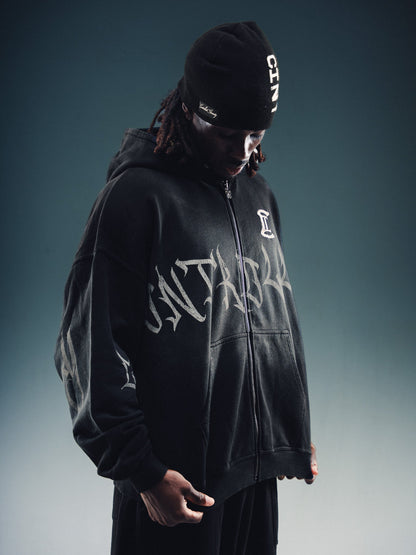 NY Blended Zip-Up Grey