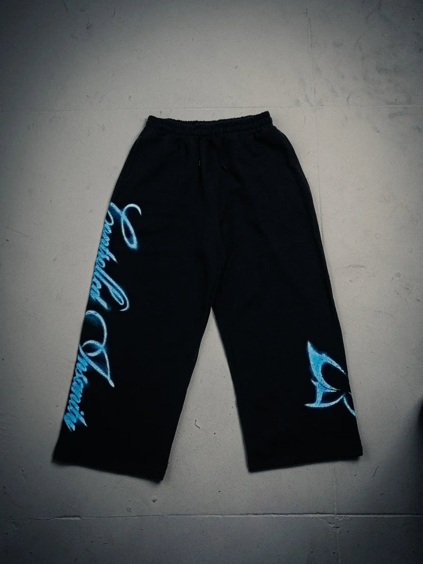 NY Wide Leg Sweats Blue