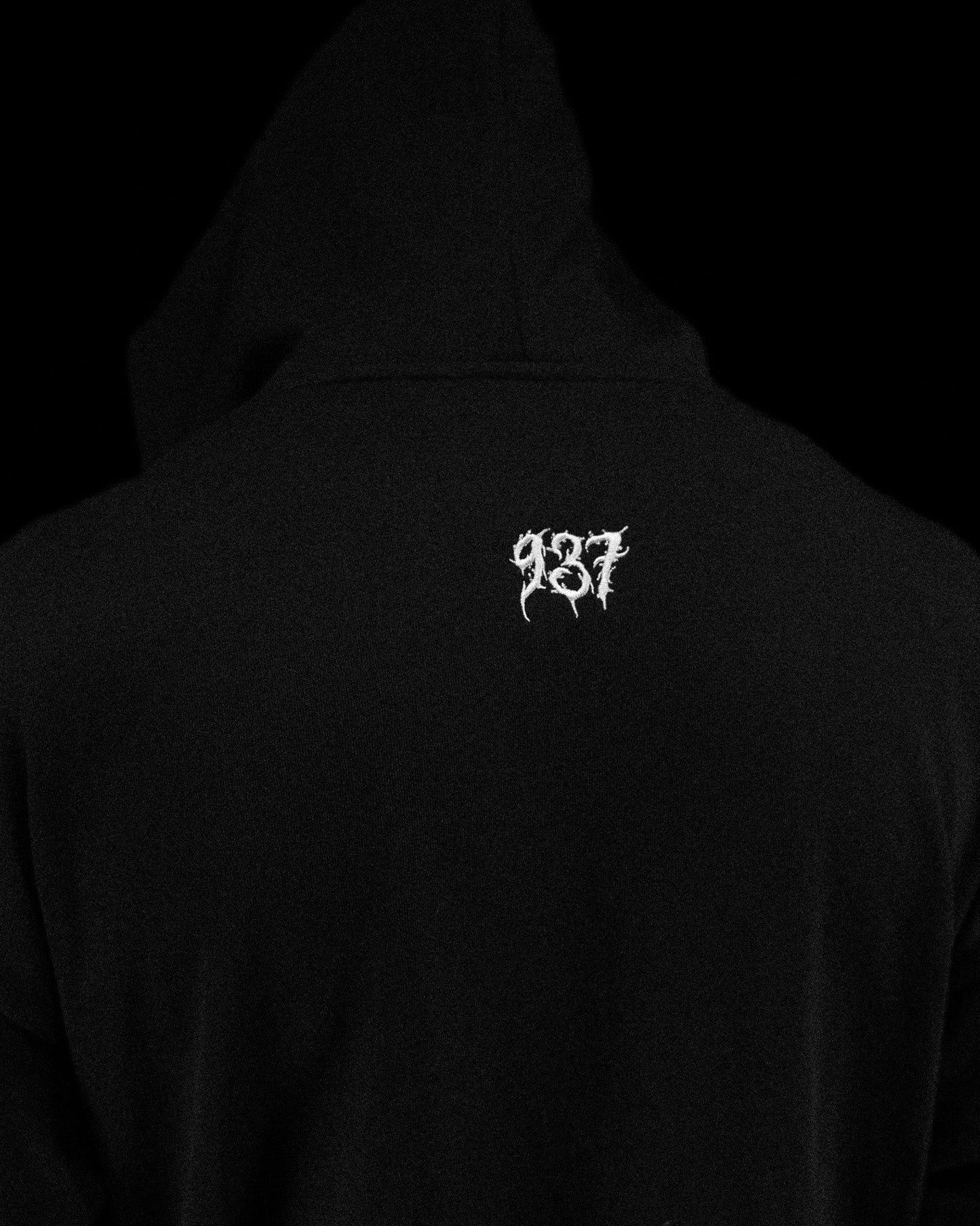 Grim Reaper Embroidered Oversized Zip-up Hoodie [GHOST]JLH7