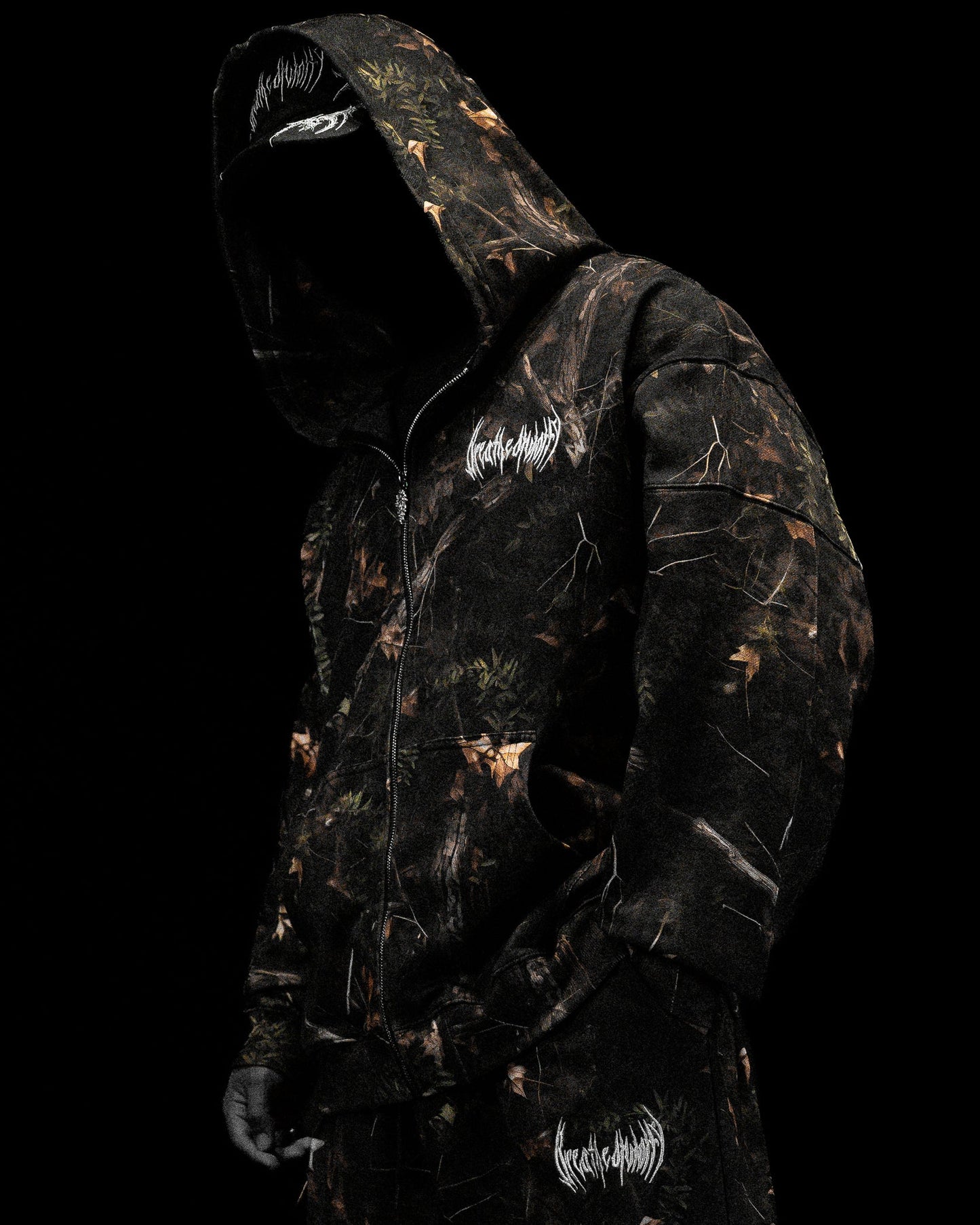 Camo Oversized Zip-up Hoodie [OVERGROWTH CAMO]JLH1