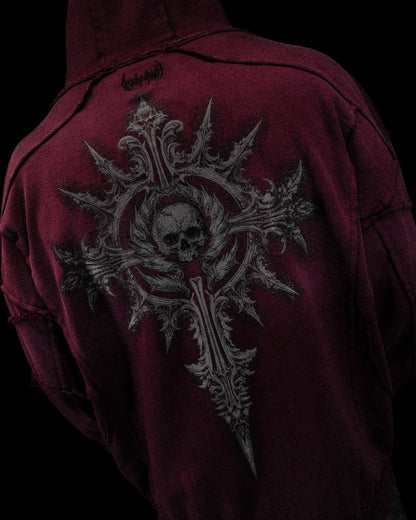 Ruined Oversized Zip-up Hoodie [VIOLA]