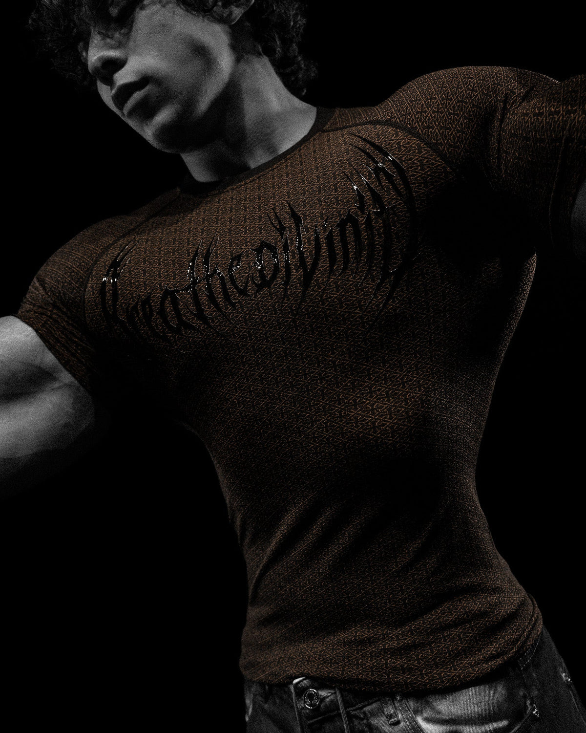 Doom Tech™ Armored Venom Texture Short sleeve Compression [LIGHT BROWN GRADIENT]AGC4