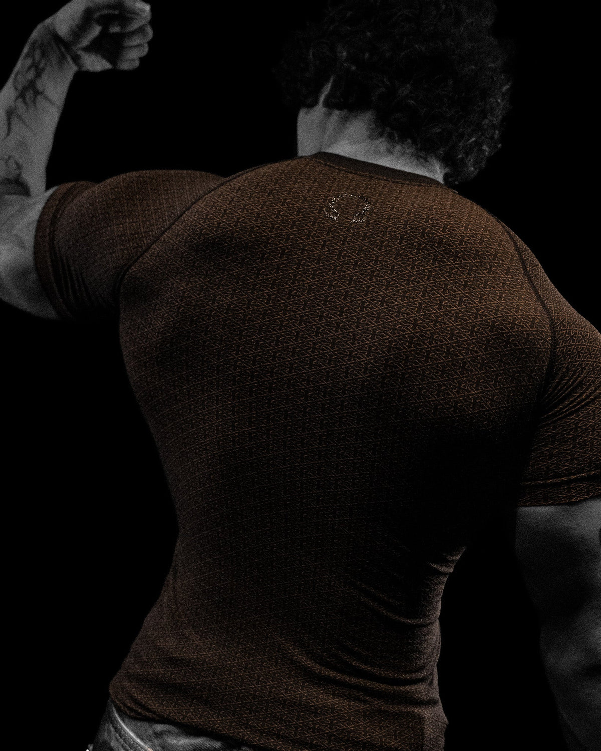 Doom Tech™ Armored Venom Texture Short sleeve Compression [LIGHT BROWN GRADIENT]AGC4