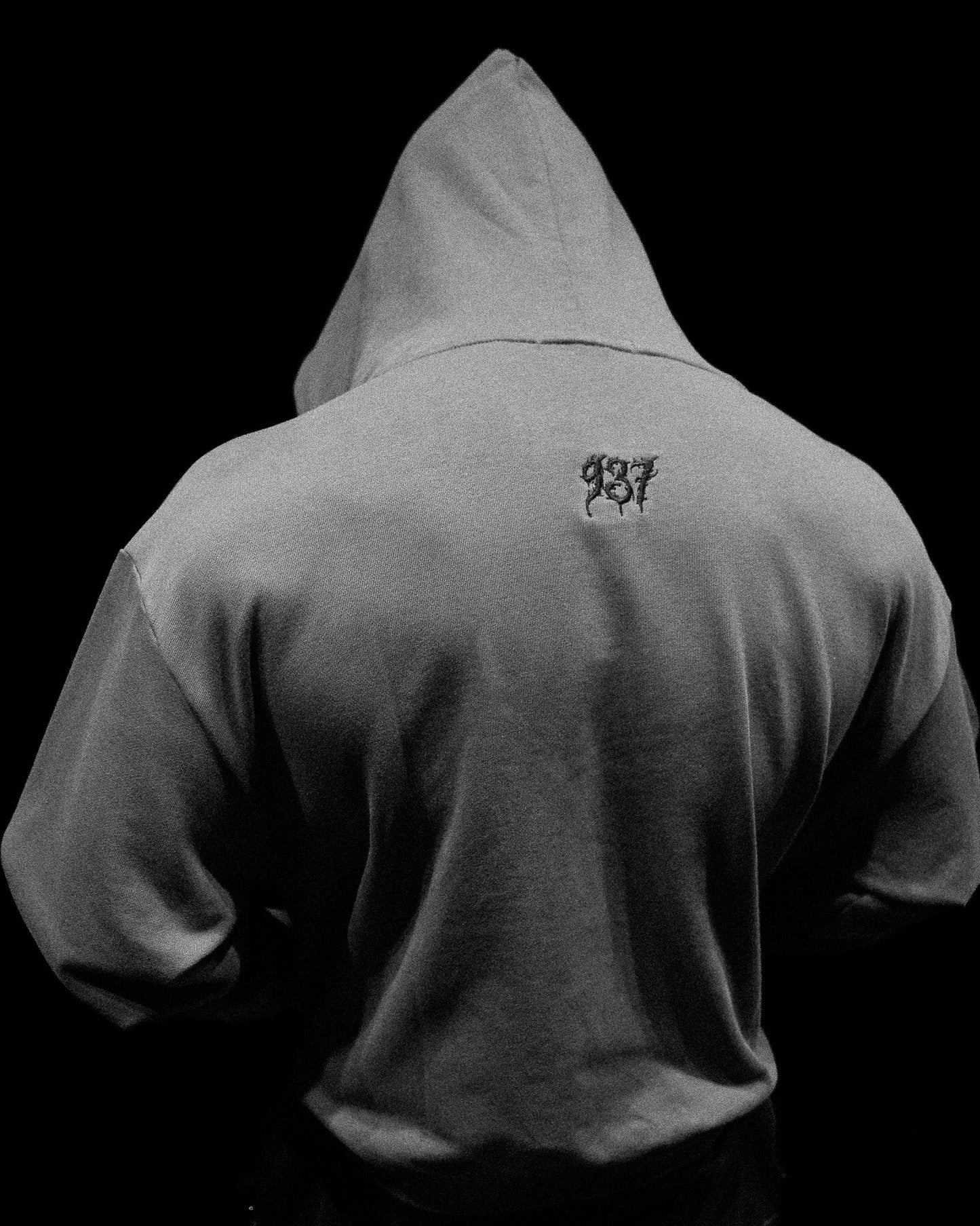 Grim Reaper Embroidered Oversized Zip-up Hoodie [DECAY]JLH8
