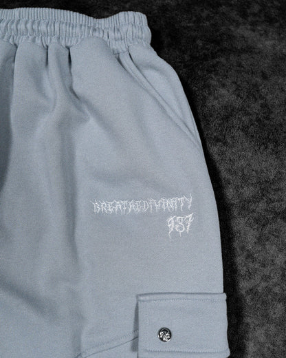 937 Embroidered Tactical Oversized Uncuffed Cargos [GUN METAL]AGJ1