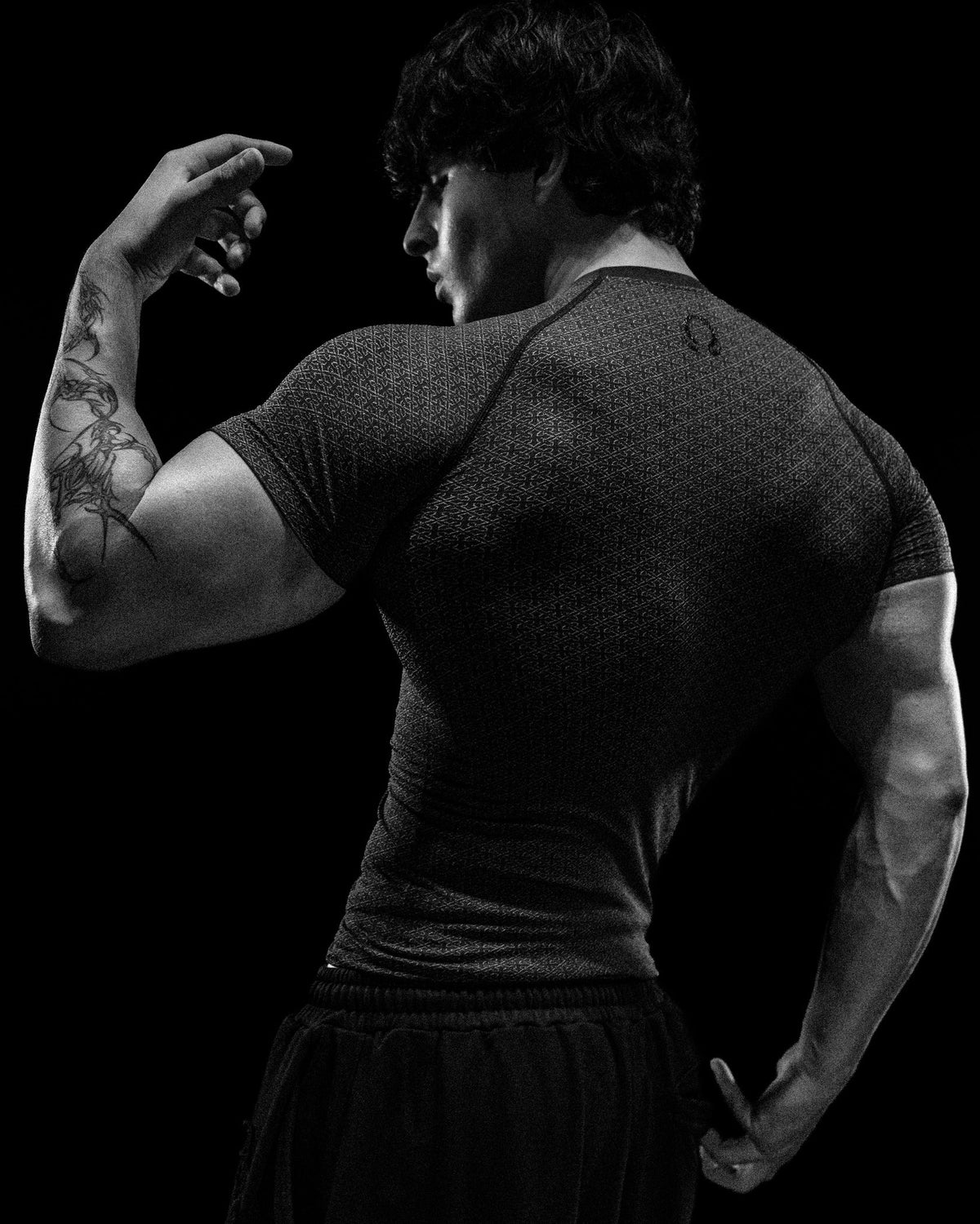Doom Tech™ Armored Venom Texture Short sleeve Compression [VOID BLACK]AGC3