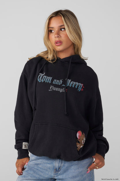 W528 Tom & Jerry Oversized Hoodie Blue