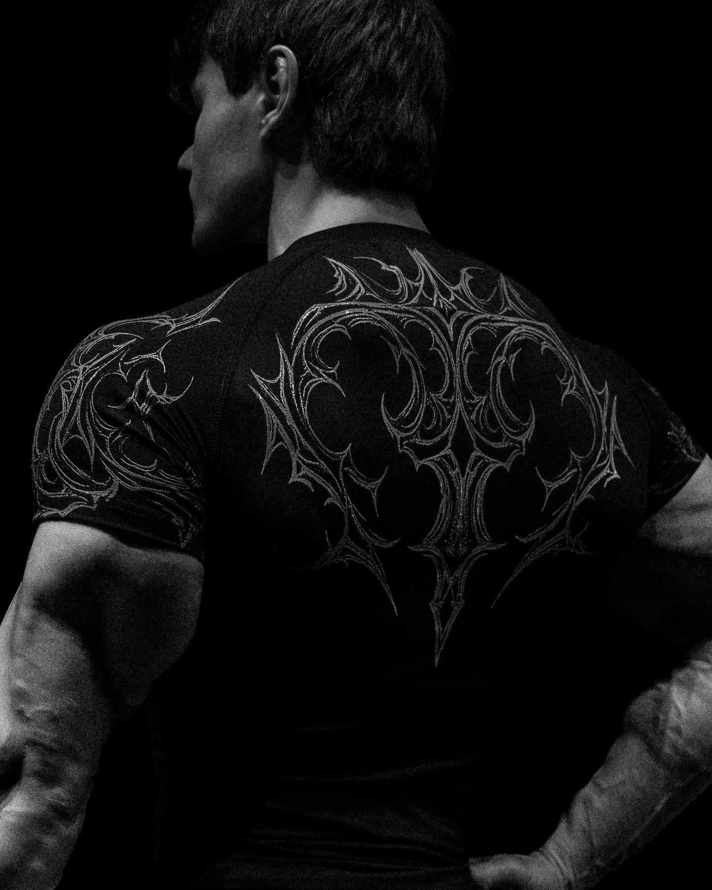 Void Tech™ Venom Texture shortsleeve Compression [VOID BLACK]JLC7