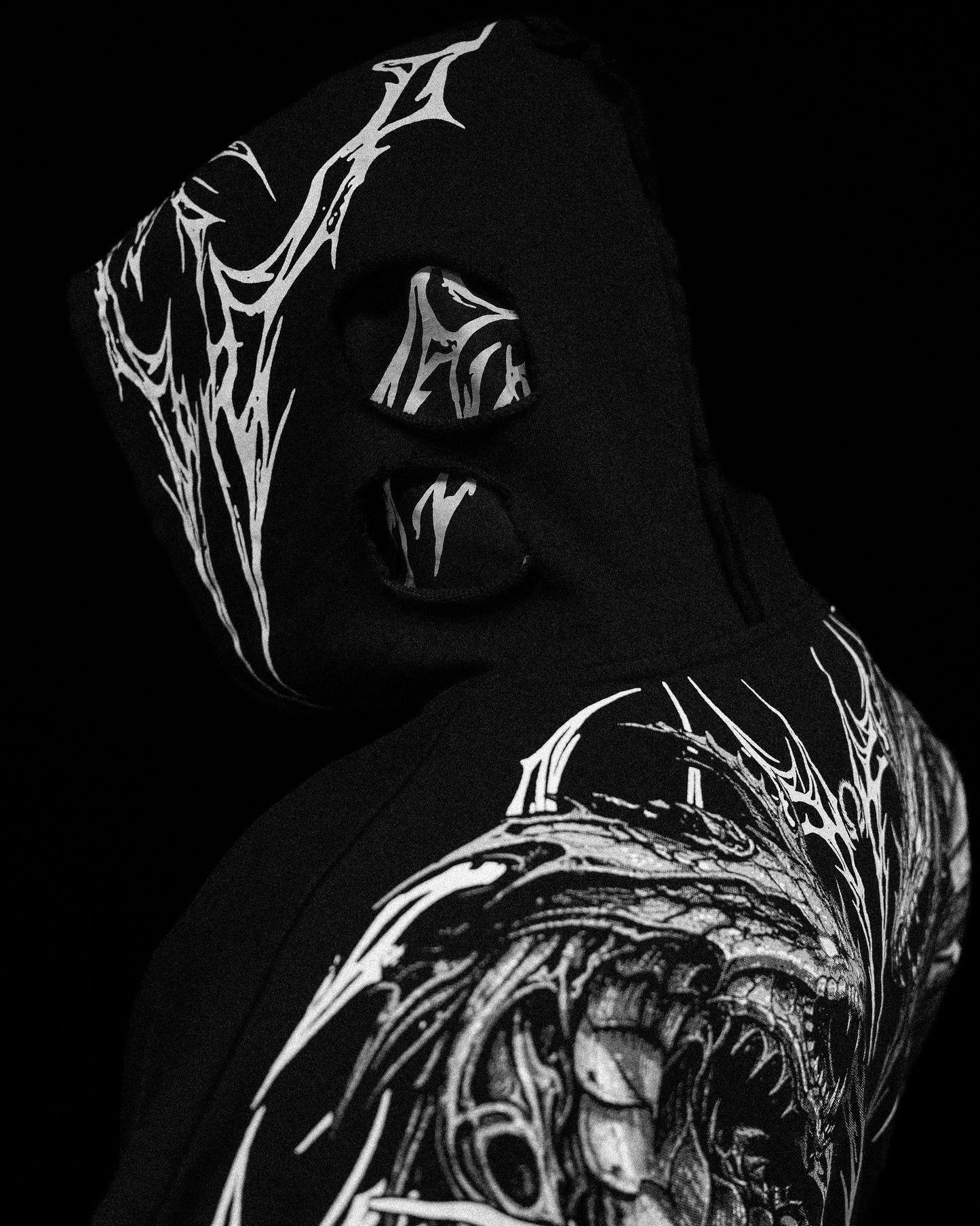 Tarnished Leviathan Oversized Zip-up Hoodie [VOID BLACK] AH1