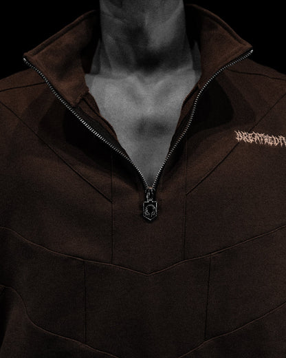 937 Embroidered Tactical Oversized Full-Zip Jacket [ROOT BEER]AGH3