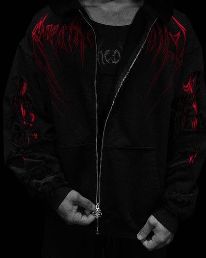 Tarnished Leviathan Oversized Zip-up Hoodie [NIGHTMARE]AH2