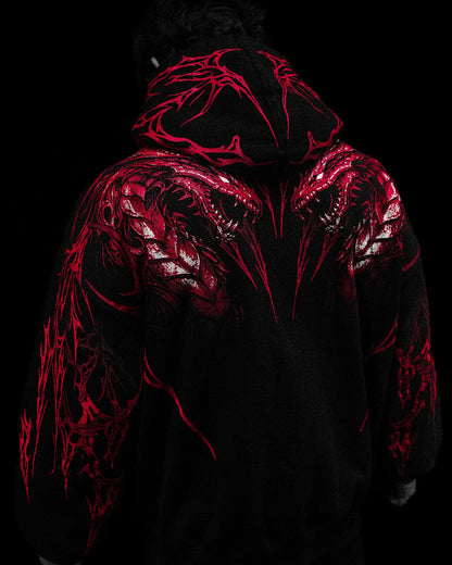 Tarnished Leviathan Oversized Zip-up Hoodie [NIGHTMARE]AH2