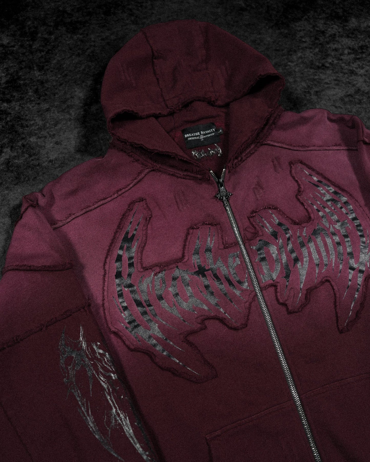 Ruined Oversized Zip-up Hoodie [VIOLA]
